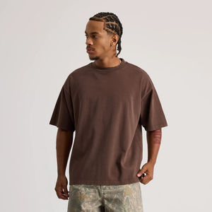 T-shirt pour homme 100% coton coupe carrée style streetwear avec sérigraphie motif solide design grammes tissu jersey - Product Image 1