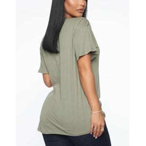 Nueva llegada, camiseta de manga corta para mujer, 180 g, 100 % algodón, cuello redondo, básica, informal, para uso diario, hecha en Bangladés - Product Image 2