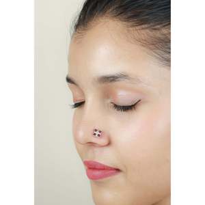 Piercing de Plata 925 Vintage con Pétalo de Rubí Nazakat para Ombligo, Joyería Corporal de Plata 14K con Aleación de Diamantes, Regalo para Niños - Product Image 2