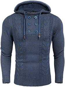 Pull à capuche pour homme en fibre de bambou 100% imprimé animal, pull décontracté avec logo sur le devant, haut tendance - Product Image 6