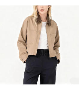 Veste d'hiver décontractée pour femme, respirante, tissée, avec coutures robustes, finition lisse, confortable pour le quotidien, col roulé uni - Product Image 3