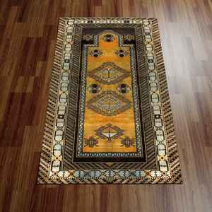 Tapis au design vintage, Tapis de prière au design vintage, Tapis islamiques, Tapis cadeaux musulmans, Tapis doux non tissé - Product Image 2