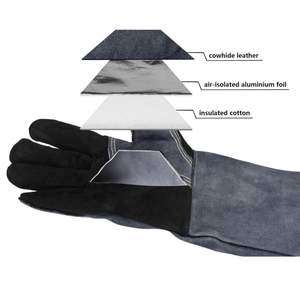 Gants de soudage en polyéthylène robustes, double paume, résistants à la chaleur, pour la sécurité industrielle, 7 oz, 14 pouces - Product Image 3