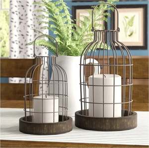 Elegant Design Metal <b>Lantern</b> <b>Set</b> of Two Tabletop Wholesale Home decorative Hotel Restaurant wedding office made india - Product Image 2