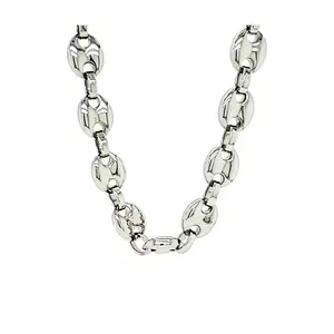 Venta al por mayor de joyería de grado superior de acero inoxidable collar de cadena marina para las mujeres de calidad superior de alta demanda (8mm)