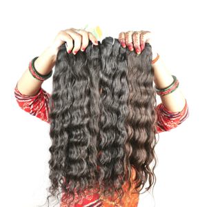 Pas cher 100% Couleur Naturelle Noir Bundle Kinky Silky wave Deep Wave Remy Extensions de Cheveux Humains Indiens pour Femmes - Product Image 3
