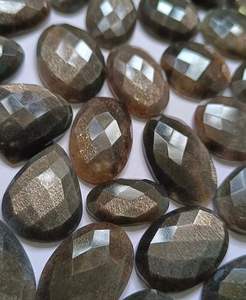 Jaspe solaire indien naturel fait à la main pierre précieuse AAA Grade vert coupe fine forme de mélange pour la fabrication de bijoux - Product Image 2