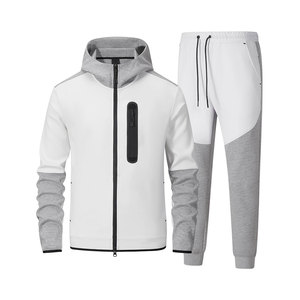 Chándal de entrenamiento para hombre, conjunto de Jogger de tela transpirable, diseño personalizado y logotipo, chándal informal de algodón 100% para hombre - Product Image 1
