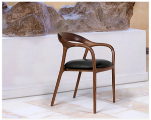 Chaise de salle à manger italienne moderne en bois massif avec dossier croisé Design minimaliste pour salle à manger hôtel chambre salon cuisine restaurant utilisation - Product Image 4