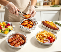 Rouleau de papier aluminium de qualité supérieure, résistant, pour l'emballage alimentaire, le barbecue, le four et la friteuse à air, utilisation en cuisine