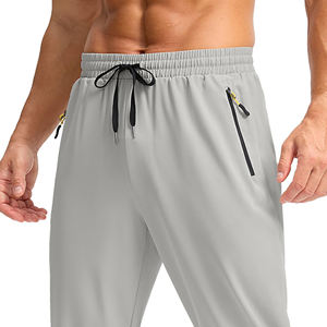 Pantalon décontracté de jogging moyen pour hommes avec cordon élastique 100% coton tricoté anti-boulochage en laine polaire poches d'automne Service OEM - Product Image 2