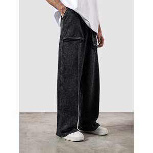 Pantalones Cargo Personalizables con Logotipo, Ligeros, 100% Algodón, Lavado a la Contracorriente, con Cremalleras, Acabado Desgastado, Estilo Holgado, Tallas XL a 6XL - Product Image 6