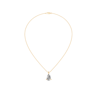 Collar con Colgante de Diamante Cultivado en Laboratorio con Certificación IGI, Forma de Pera, Clásico, para Boda, Compromiso, Mujer, Oro Amarillo Sólido de 14k, Regalo - Product Image 5