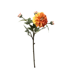 Wholesale White Pink Purple Customized Colors Four - Stemmed Dahlia <strong>flower</strong> <strong>artificial</strong> Dahlia <strong>flowers</strong> For Wedding Decoration