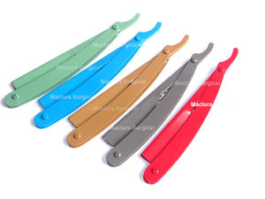 Navajas de Afeitar Rectas Manuales Desechables Profesionales con Hojas ROJAS para Uso en Salones de Barbería, Venta al por Mayor - Product Image 6