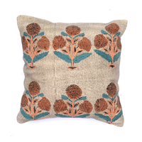 Housse de coussin carrée rayée de luxe moderne 100 % coton, impression personnalisée et broderie, directement du fabricant, pour Thanksgiving