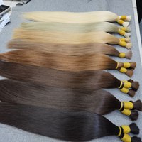 Cabello humano a granel Cabello humano Materia prima Blanqueamiento Rubio #60, #613 Calidad superior sin procesar Cutícula completa Cabello virgen Remy