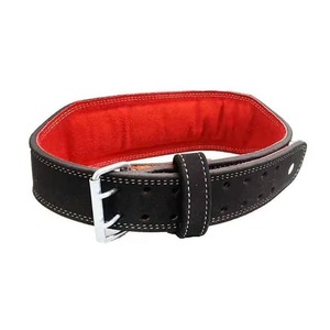New Style Cowhide Suede Leather Weightlifting Lever Buckle Belt 4" Wide Handmade Leather Belt <b>Gym</b> Fitness Power Lifting Lever B - Product Image 5