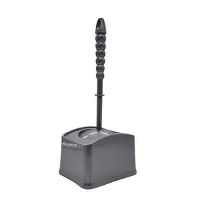 Ensemble de porte-brosse de toilette en plastique économique et durable, design simple pour un nettoyage efficace de la salle de bain - Product Image 1