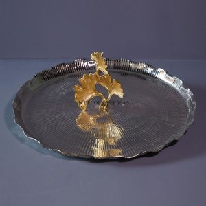 ถาดวางตรงกลางโต๊ะทำจากทองคำถาดวางกลางโต๊ะดีไซน์เนอร์เนื้อหินอ่อนสีชมพูทันสมัยดูงดงาม - Product Image 6