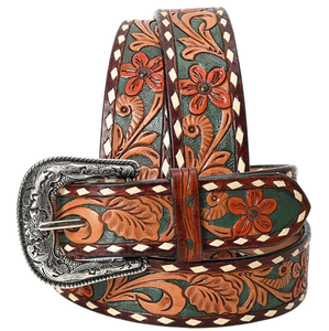 Ceinture en cuir de vachette 100 % de haute qualité pour hommes, fabriquée à la main, style western, boucle en alliage métallique, directement du fabricant indien - Product Image 1