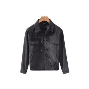 Abrigo largo de invierno para hombre, estilo americano retro, casual, de pana, con cuello vuelto y botones, cortavientos, teñido, para trabajo. - Product Image 1