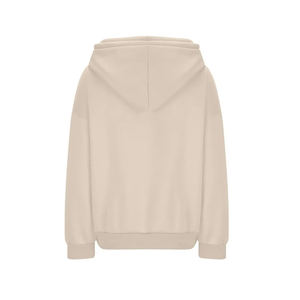 Jersey con capucha de Spandex/nailon para mujer al por mayor, suéter grueso con patrón sólido, prendas de punto coreanas para otoño, insignia frontal - Product Image 3