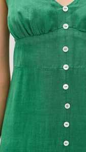 Boho ชุดเดรสยาวคลุมเข่าผ้าลินินสำหรับผู้หญิง, ชุดเดรสแม็กซี่ทรงหลวมเปิดหลัง - Product Image 6