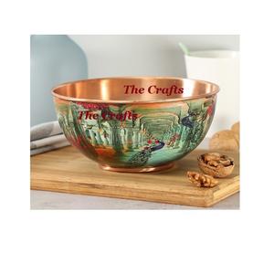 ชามทองแดงบริสุทธิ์สำหรับเสิร์ฟขนมชามสลัดทรงกลม - Product Image 1