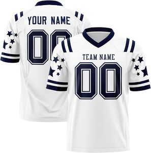 Camiseta de fútbol americano de dos colores con estilo, transpirable, de alta calidad, venta al por mayor, de punto alto, de talla grande, Verano - Product Image 1