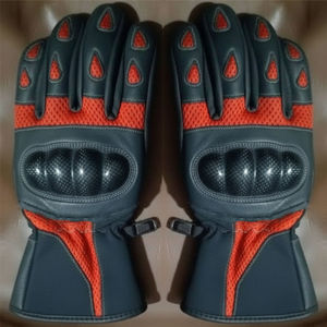 Gants de moto pour hommes, écran tactile, chauds, imperméables, coupe-vent, en cuir, protection complète des doigts, antidérapants, pour le sport et le cyclisme - Product Image 4