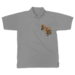Polo classique pour adulte Cheetah Brothers 100% Coton Respirant Infroissable Brodé Couleurs foncées Uni XL 4XL Haute Qualité - Product Image 2