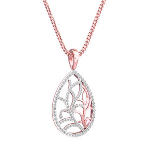 Luxueux Pendentif Chaîne et Boucles d'Oreilles 10k 14k 18k Or Diamant de Laboratoire et Diamant Naturel pour Femme - Product Image 1