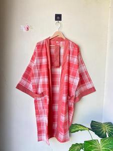 Pure Cotton <b>Kimono</b> Elegant 100% Cotton V-neck <b>Kimono</b> Robe for Summer Loungewear Robes Festival Clothing Gift For Her - Product Image 4