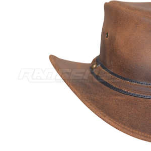 Sombrero Vaquero Estilo Vintage con Banda Única, Ala Ancha, Duradero, Logotipo Personalizado en Relieve, Sombrero Occidental de Cuero - Product Image 4