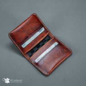 WF Leathercraft No. 85 Slim Ever Credit <b>Card</b> <b>Wallet</b> Handmade Full-grain Vegetable Tan Leather Hand Stitched Fair Trade Made - Product Image 4