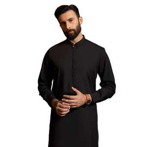 Ensemble Shalwar Kameez en coton bleu sur mesure pour hommes, 100% coton, robe décontractée Kameez, vêtements islamiques pakistanais, Shalwar Kameez - Product Image 5