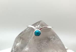 Anillo de Compromiso y Matrimonio con Piedra Turquesa, Joyería de Plata de Ley 925 para Mujer, Estilo Boho, Tendencia, Hecho a Mano, Regalo - Product Image 3