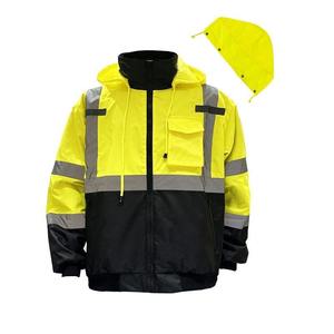 Nouveau design Streetwear respirant haute visibilité unisexe Veste de travail sur pied en toile d'hiver Service OEM confortable à l'avant - Product Image 6