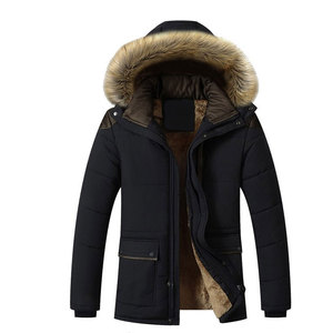 Wholesale Men's Winter Parka Long <b>Hooded</b> Fleece <b>Jacket</b> With <b>Fur</b> Trim Casual Outdoor Style Plus Size Waterproof <b>Jacket</b> - Product Image 6