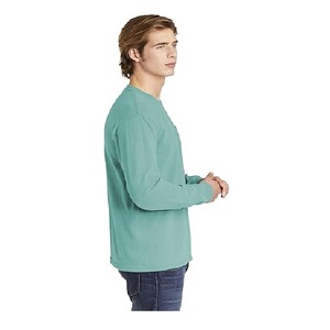 เสื้อสเวตเชิ้ตผู้ชายผ้าฝ้าย 100% แบบถัก น้ำหนักมาก ดีไซน์คอโอ แขนยาว บุซับใน ป้องกันการหดตัว ป้องกันการยับ - Product Image 4