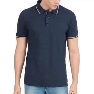 100% Cotton Men's Short Sleeve for Polo T-Shirts for Spring Summer Breathable Jersey <b>Fabric</b> Casual T-Shirt for Polo Style - Product Image 2