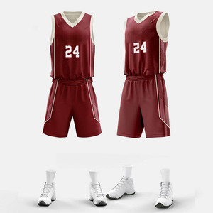 Ensemble de maillot et short de basket-ball respirant, à séchage rapide, léger, vêtements de sport athlétiques pour l'entraînement en équipe, les matchs et les entraînements - Product Image 3