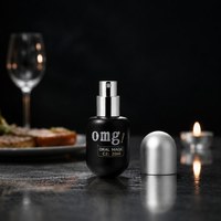 Flacon pulvérisateur buccal magique 20 ml, esthétique capsule moderne, argenté métallisé, solution d'emballage pour rafraîchisseur d'haleine, étui professionnel pour brume