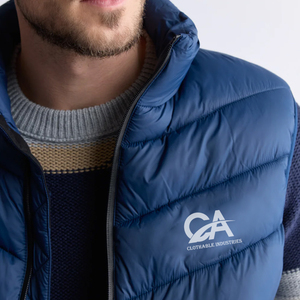 2025 nuevo estilo, último diseño, chaleco acolchado de Color sólido de alta calidad, chaleco acolchado de algodón suave y duradero ajustado, chaleco acolchado personalizado para hombres - Product Image 3