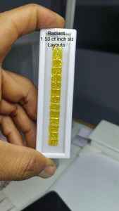 Diamante Sintético Cultivado en Laboratorio, Color Amarillo Brillante Radiante, Claridad VVS-VS, Relleno, para Anillo de Compromiso, Joyería - Product Image 6