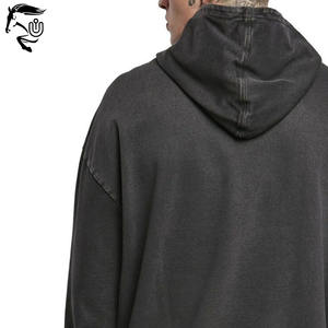 Sudaderas con capucha de lavado ácido ligeras cómodas con impresión personalizada para hombre 100% algodón invierno forrado cantidad a granel Sudadera con capucha - Product Image 6