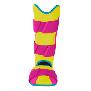 Protège-tibias de baseball en cuir de couleur vive, protection professionnelle, légers et réglables pour les sports de balle, la pratique, les matchs et les événements - Product Image 3