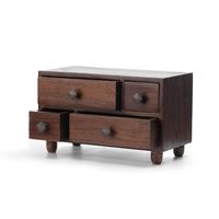 Cómoda Kano de 4 Cajones, Color Antiguo Duradero, Solución de Almacenamiento Multifuncional de Diseño Japandi para Dormitorios, Indonesia