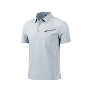 Wholesale Casual <b>Men's</b> for <b>Shirt</b> Short Sleeve Breathable Quick Dry Knitted Nylon Spandex Customizable High Quality Panel Work - Product Image 6